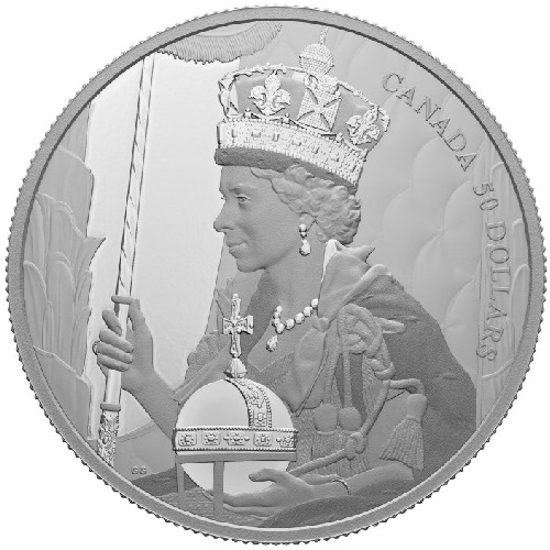 50 Dollars 2022 Kanada PROOF 5 Oz Ag Queen Elizabeth II’s coronation