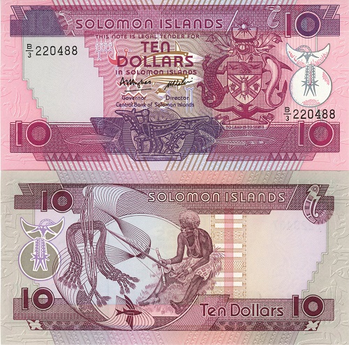 10 Dollars 1986 Šalamúnové ostrovy UNC séria B/3