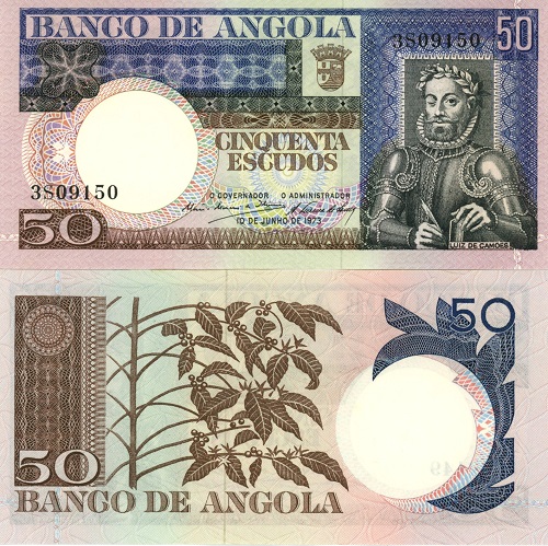 50 Escudos 1973 Angola UNC séria 3S