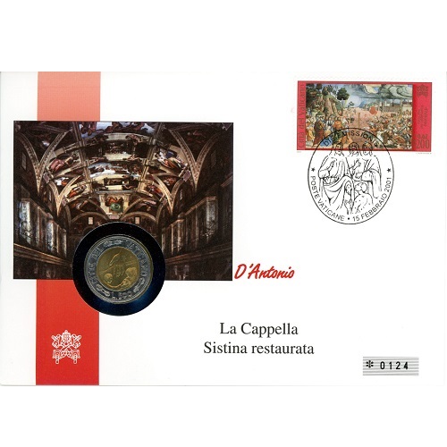 500 Lire 1999 Vatikán BU numisbrief D´Antonio + 1200 Lire (0,62€) známka