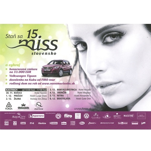 Pohľadnica 2010 Slovensko čistá, Staň sa 15. Miss Slovensko