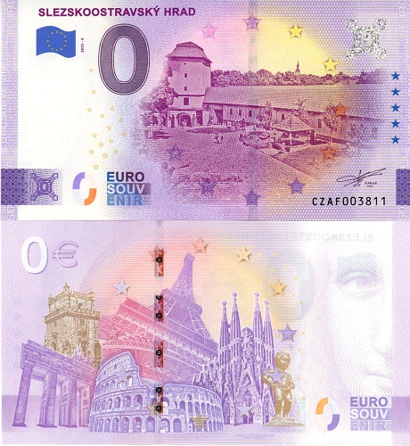 0 euro suvenír 2023/3 Česko UNC Slezskoostravský hrad (ND)