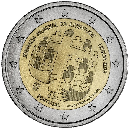 2 euro 2023 Portugalsko cc.UNC XVI. Svetové dni mládeže