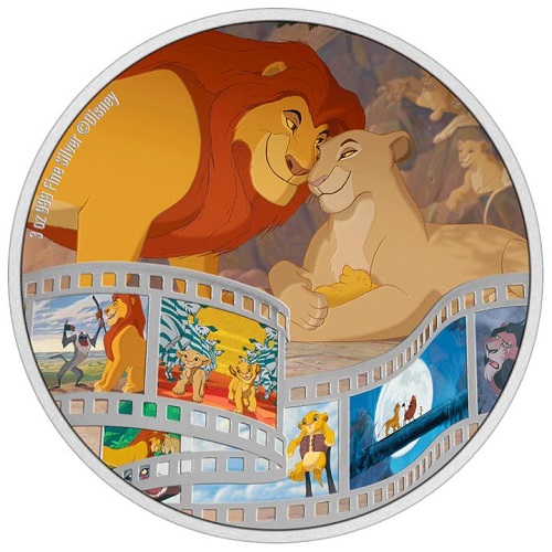 10 Dollars 2022 Niue PROOF farbená 3 Oz Ag The Lion King