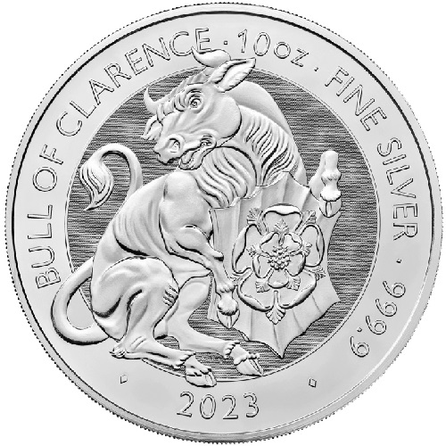10 Pounds 2023 Anglicko BU 10 Oz Ag The Bull of Clarence 