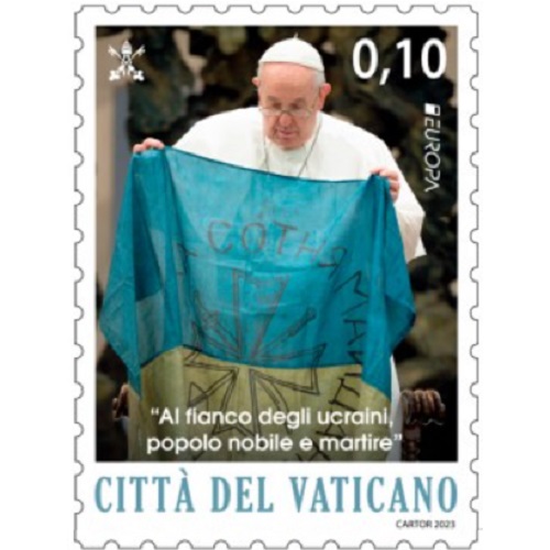 Známka 2023 Vatikán čistá, Mier (0,10 €)
