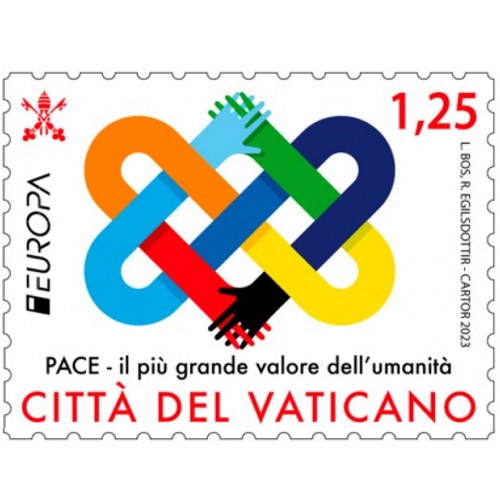 Známka 2023 Vatikán čistá, Mier (1,25 €)