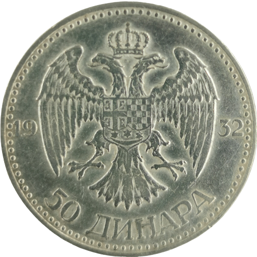 50 Dinara 1932 Juhoslávia, Alexander I.