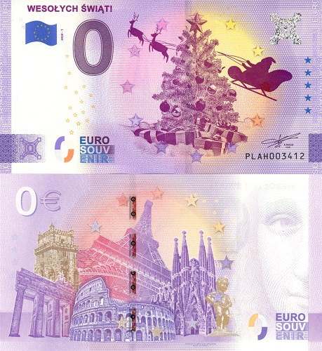 0 euro suvenír 2020/1 Poľsko UNC Wesołych Świąt! (ND)