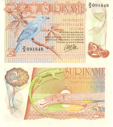 2 1/2 Gulden 1985 Surinam UNC séria Z/3