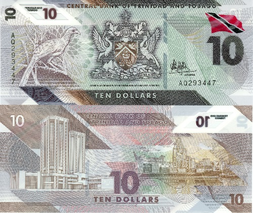10 Dollars 2020 Trinidad a Tobago UNC séria AQ
