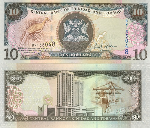 10 Dollars 2006 Trinidad a Tobago UNC séria BW