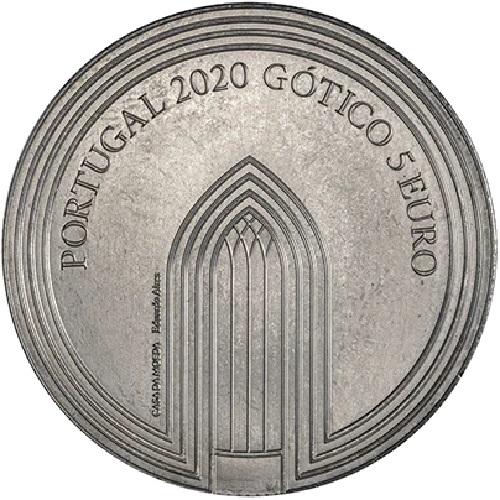 5 euro 2020 Portugalsko UNC Gotika