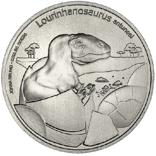 5 euro 2022 Portugalsko cc.UNC Lourinhanosaurus