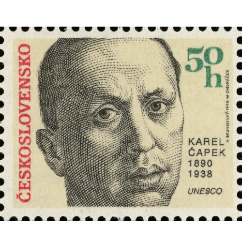 Známka 1990 Československo čistá, Karel Čapek (1890-1938)