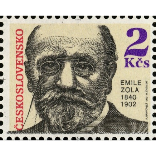 Známka 1990 Československo čistá, Emile Zola (1840-1902)