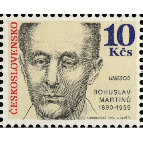Známka 1990 Československo čistá, Bohuslav Martinu (1890-1959)