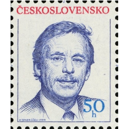 Známka 1990 Československo čistá, Prezident Václav Havel