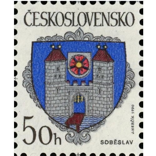 Známka 1990 Československo čistá, Soběslav