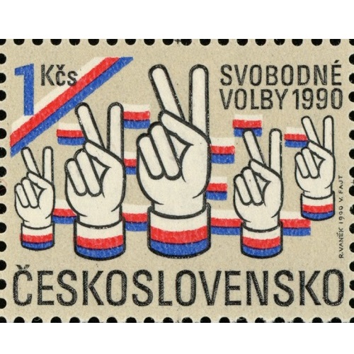 Známka 1990 Československo čistá, Slobodné voľby