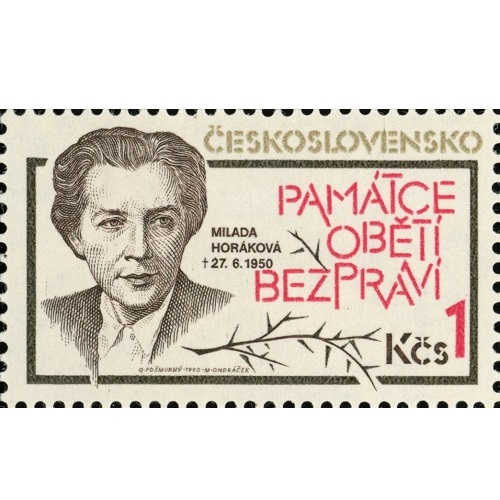 Známka 1990 Československo čistá, Dr. Milada Horáková