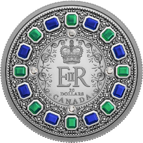 20 Dollars 2022 Kanada PROOF farbená 31,39 g Ag The Imperial State Crown(X:12:2)