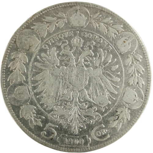 5 Corona 1900 bz Rakúsko Uhorsko, František Jozef I.