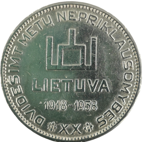 10 Litas 1938 Litva, 20th Anniversary - Republic