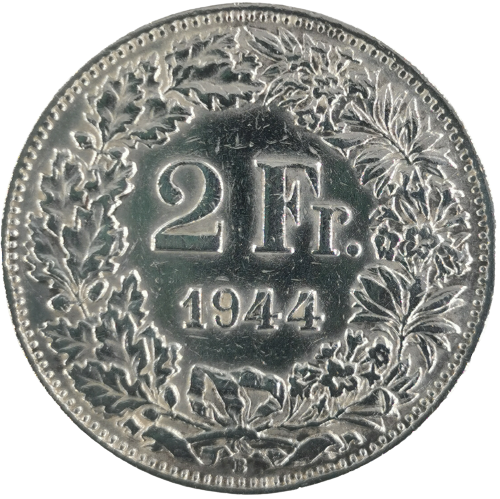 2 Francs 1944 Švajčiarsko