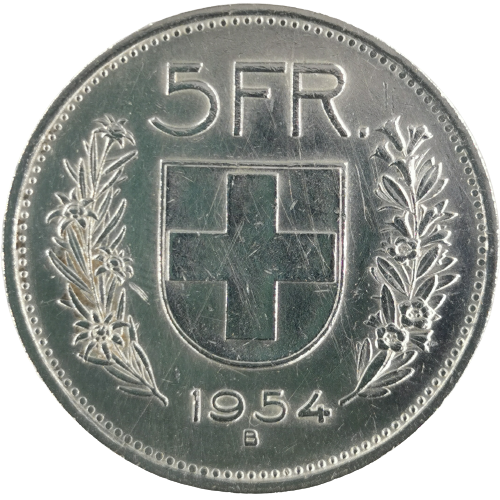 5 Francs 1954 Švajčiarsko