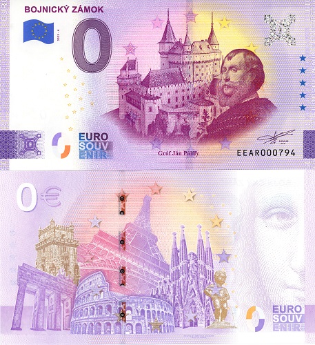 0 euro suvenír 2023/4 Slovensko UNC Bojnický zámok - Gróf Ján Pálffy (ND)
