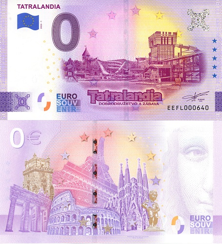 0 euro suvenír 2023/1 Slovensko UNC Tatralandia (ND)