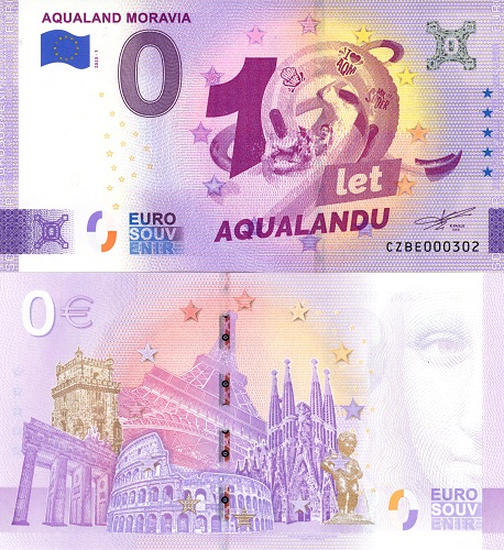0 euro suvenír 2023/1 Česko UNC Aqualand Moravia (ND)