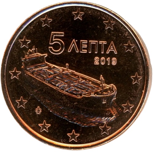 5 cent 2019 Grécko ob.UNC