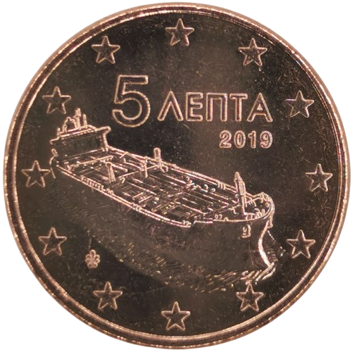 5 cent 2019 Grécko ob.UNC