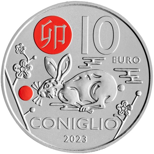 10 euro 2023 San Maríno BU Chinese Lunar Calendar Rabbit