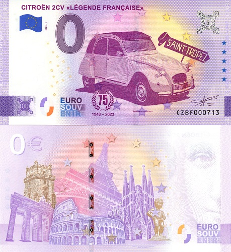 0 euro suvenír 2023/1 Česko UNC Citroën 2CV (ND)
