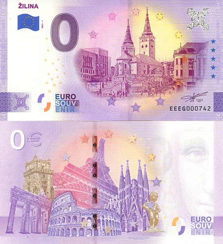 0 euro suvenír 2021/1 Slovensko UNC Žilina (ND)
