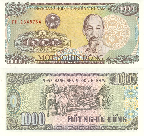 1000 Dong 1988 Vietnam UNC séria FU