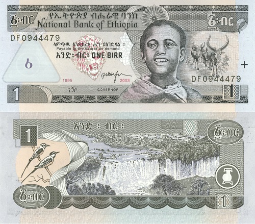 1 Birr 2003 Etiópia UNC séria DF