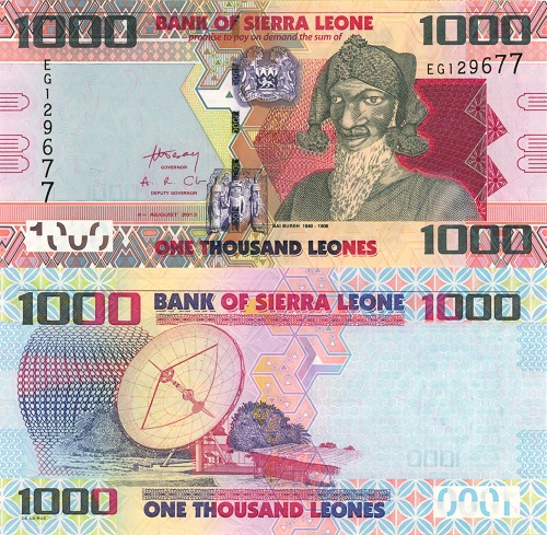 1000 Leones 2013 Sierra Leone UNC séria EG