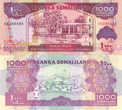 1000 Shillings 2011 Somálsko (Somaliland) UNC séria AK
