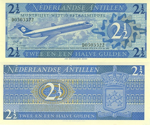 2 1/2 Gulden 1970 Holandské Antily UNC séria D