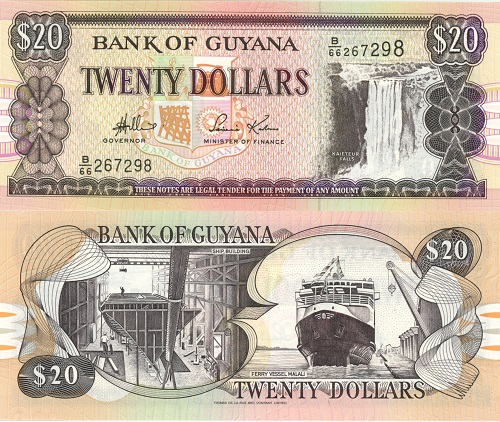 20 Dollars 2006 Guyana UNC séria B/66