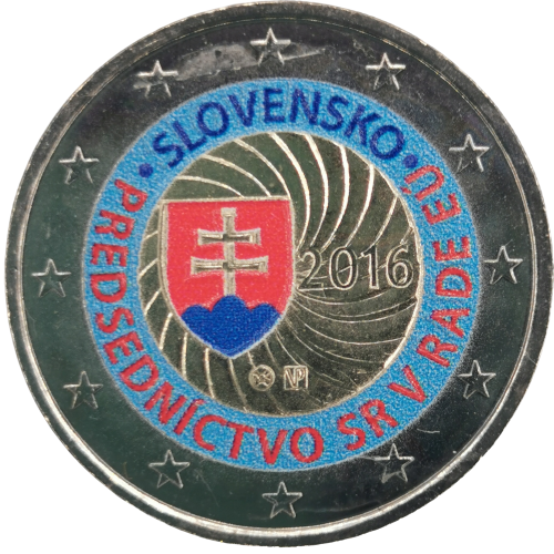 2 euro 2016 Slovensko cc.UNC farbená V2, Predsedníctvo SR