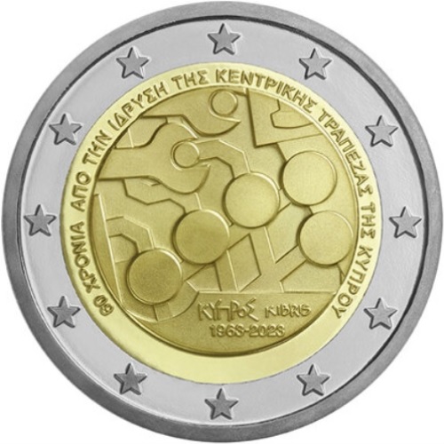 2 euro 2023 Cyprus UNC, Centrálna banka Cypru
