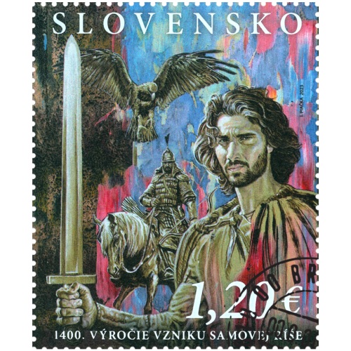 Známka 2023 Slovensko pečiatkovaná, Vznik Samovej ríše (804)