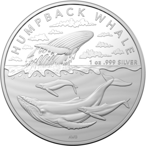 Dollar 2023 Austrália BU 1 Oz Ag Humpback Whale (X:6:5)