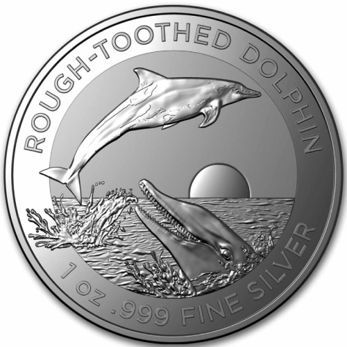 Dollar 2023 Austrália BU 1 Oz Ag Rough-Toothed Dolphin
