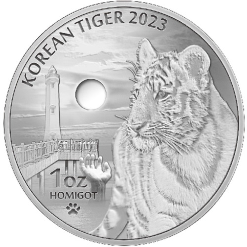 ONE OUNCE 2023 Južná Kórea BU 1 Oz Ag, Korean Tiger